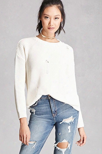 Girl In Mind Distressed Sweater