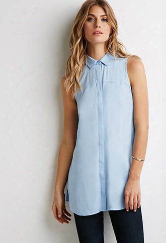 Longline Side-slit Shirt