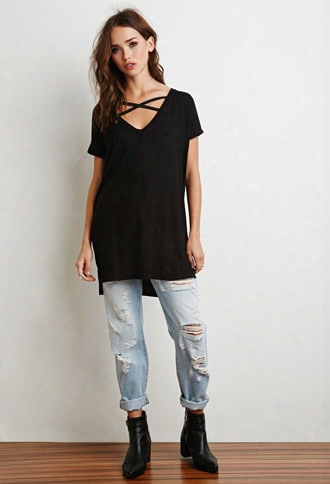 Longline V-neck Tee