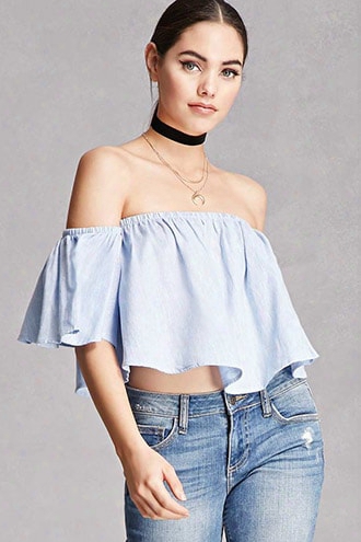 Off-the-shoulder Crop Top