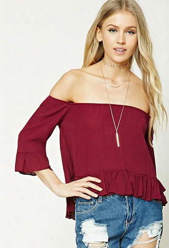 Off-the-shoulder Peasant Top