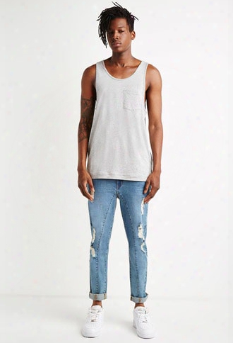 Paneled Slim Fit Jeans