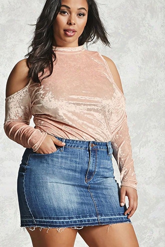 Plus Size Crushed Velvet Top