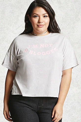 Plus Size Im Not A Blogger Tee