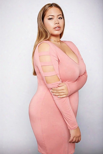 Plus Size Ladder Cutout Dress