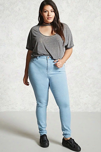 Plus Size Mid-rise Skinny Jeans