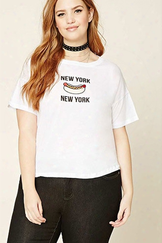 Plus Size New York Hot Dog Tee