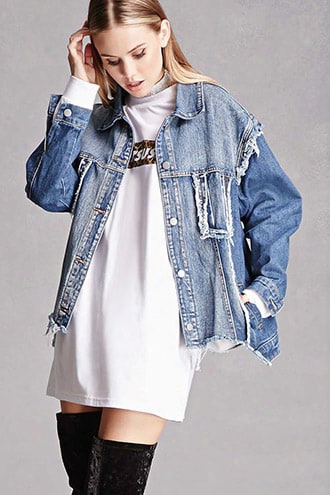 Raw-cut Denim Jacket