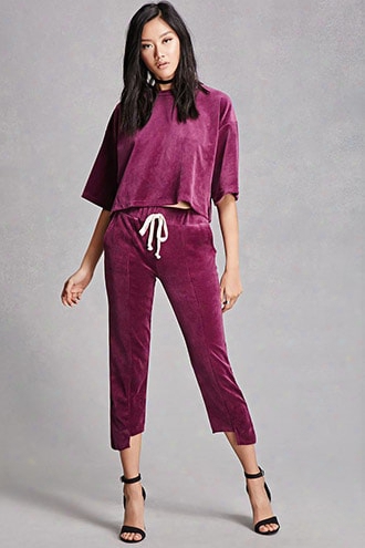 Raw-cut Velvet Pants