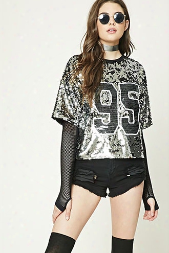 Sequined 95 Graphic Top