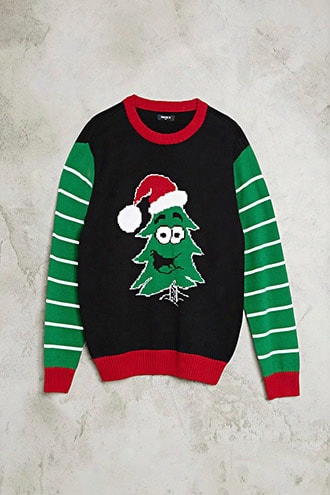 Stripe Christmas Tree Sweater