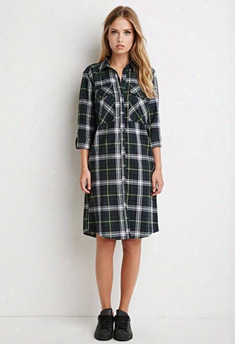 Tartan Plaid Midi Dress