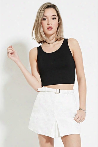 Textured Pleat Mini Skirt