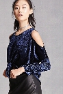 Velvet Open-Shoulder Top