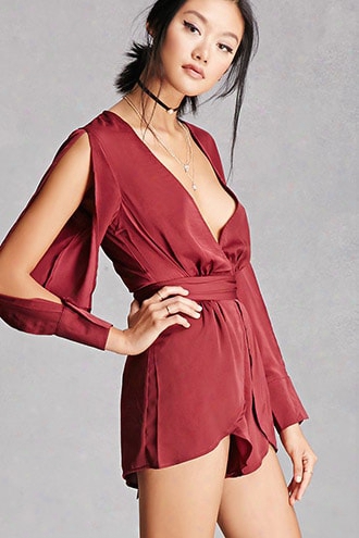 Tiger Mist Satin Romper