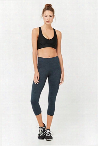 Active Marled Crisscross Capri Leggings