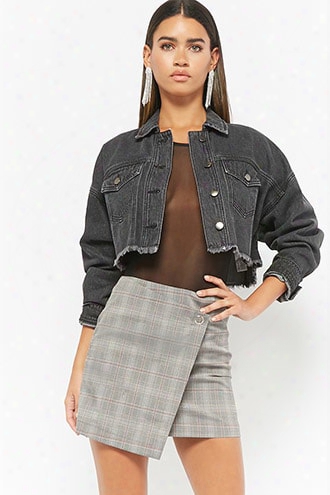 Asymmetrical Glen Plaid Skirt