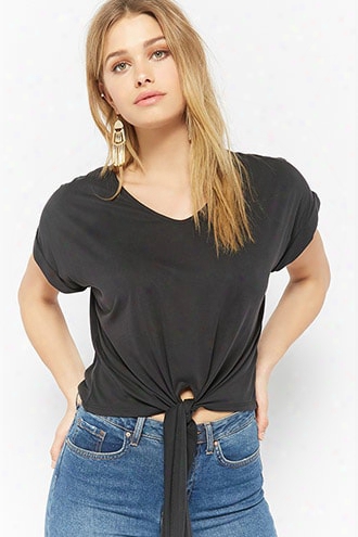 Boxy Tie-front Top