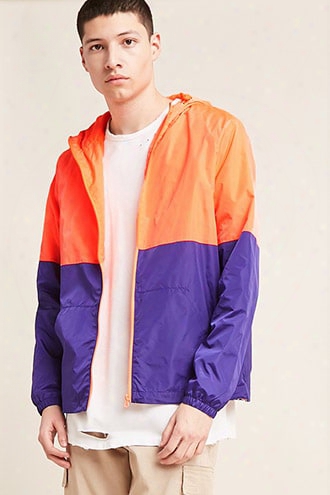 Colorblock Funnel Neck Windbreaker