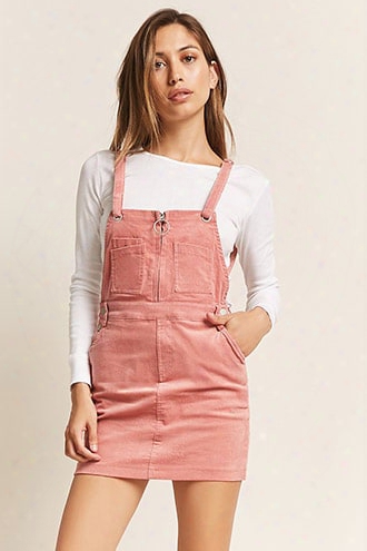 Corduroy Pull-ring Overall Dress