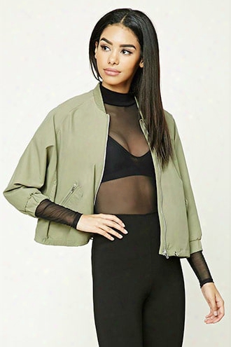 Dolman-sleeve Bomber Jacket