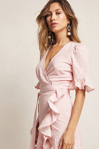 Eta Gingham Wrap Dress