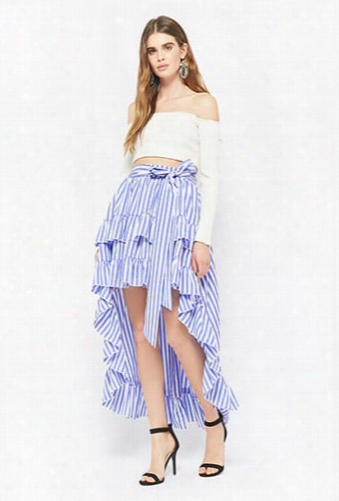 Eta Stripe High-low Skirt