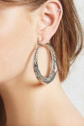 Etched Hoop Earrings