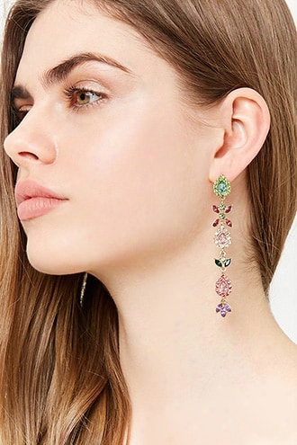 Faux Jewel Drop Earrings