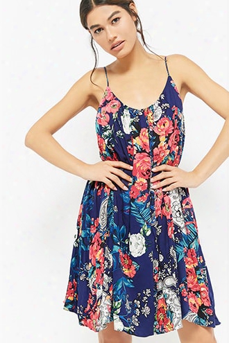 Floral Cami Trapeze Dress