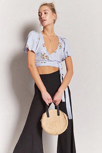 Floral Wrap Crop Top