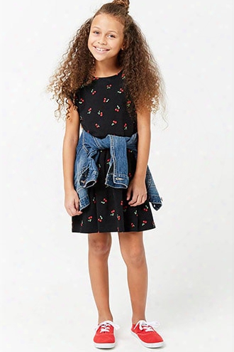 Girls Cherry Graphic Print Dress (kids)