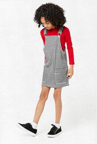 Girls Gingham Overall Dress (kids)