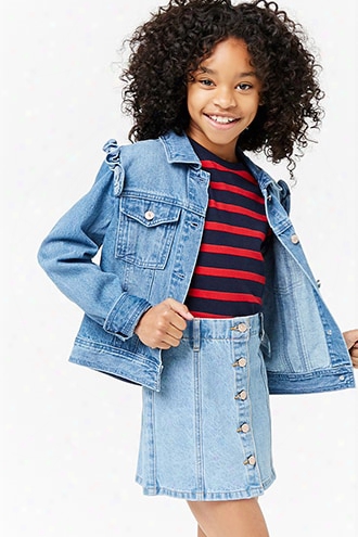 Girls Ruffled Denim Jacket (kids)