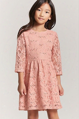 Girls Sequin Lace Embroidered Dress (kids)