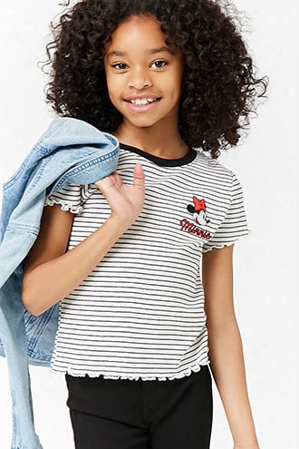 Girls Stripe Minnie Mouse Tee (kids)