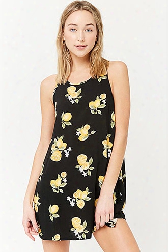 Lemon Print Shift Dress