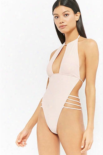 One-piece Cutout Halter Swimsuit