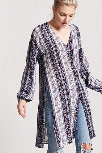 Paisley Side-slit Top