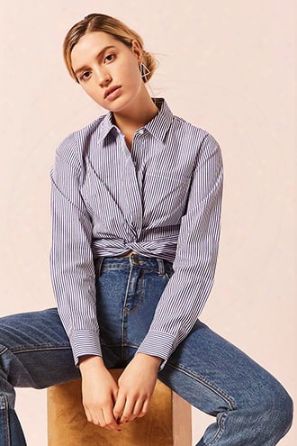 Pinstripe Cropped Shirt