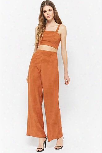 Pinstriped Wide-leg Pant