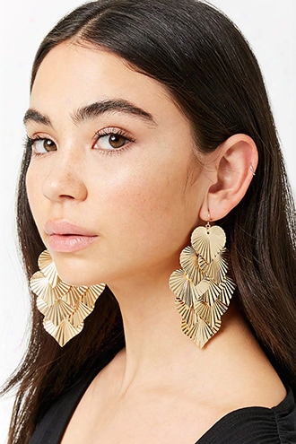 Pleated Chandelier Earrings