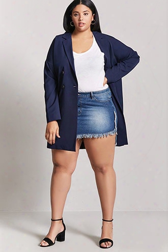 Plus Size Double-breasted Blazer