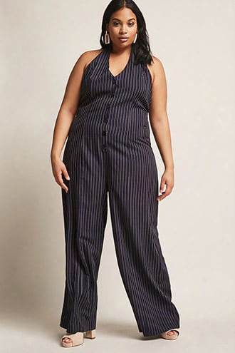 Plus Size Eta Pinstripe Jumpsuit