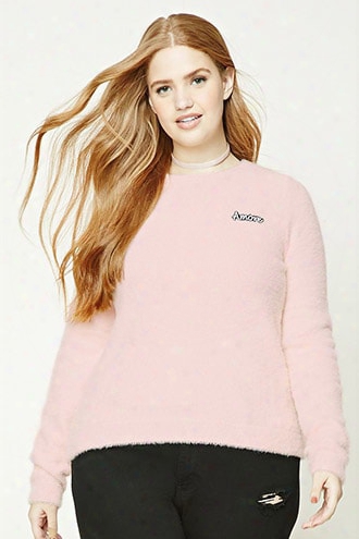 Plus Size Fuzzy Amore Sweater