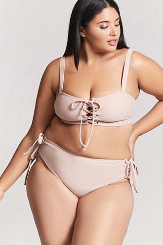 Plus Size High-waist Bikini Bottoms