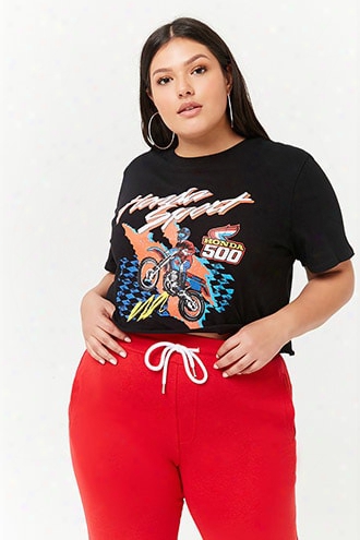 Plus Size Honda Graphic Crop Tee