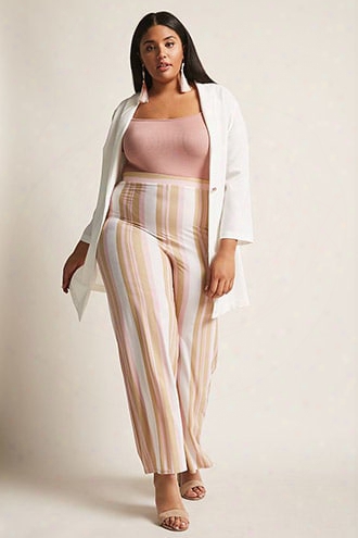 Plus Size Stripe Pants