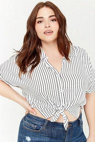 Plus Size Striped Shirt