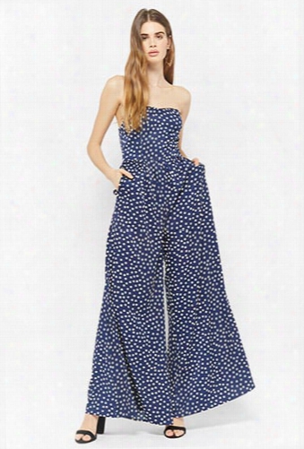 Polka Dot Strapless Jumpsuit